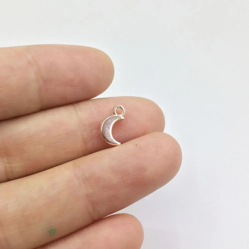 

Eruifa 20pcs 8mm Tiny Moon Zinc alloy Jewelry DIY Charms Pendant Necklace, earring Bracelet 2 Colors