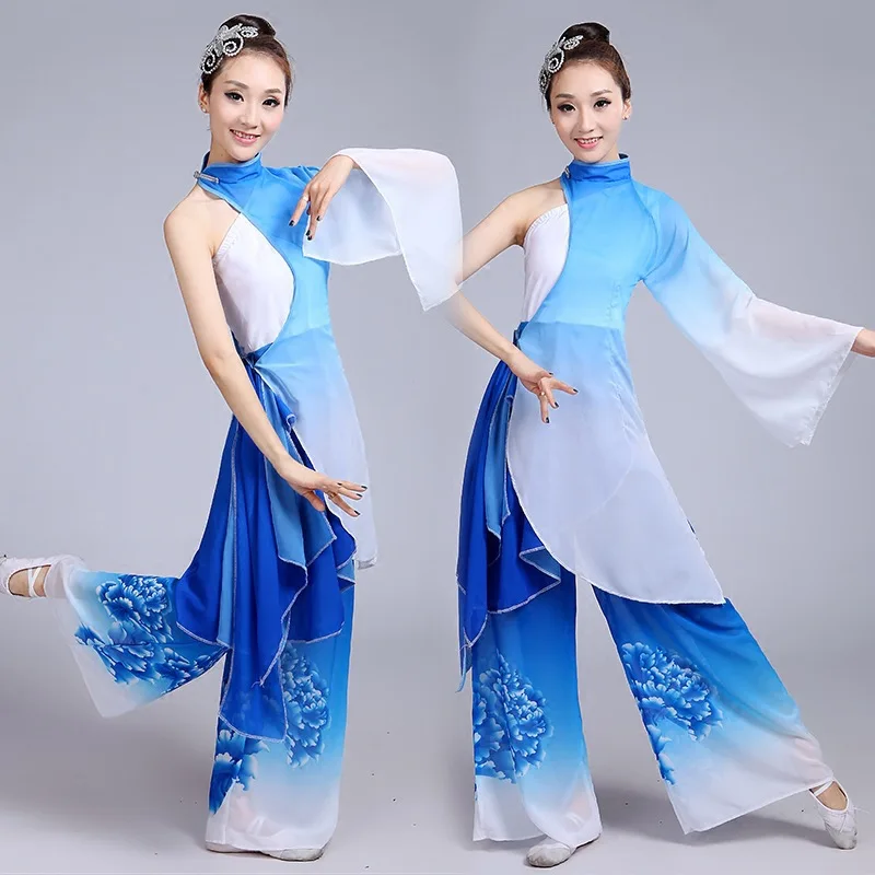 Китайские народные танцевальные костюмы павлина классическая одежда для