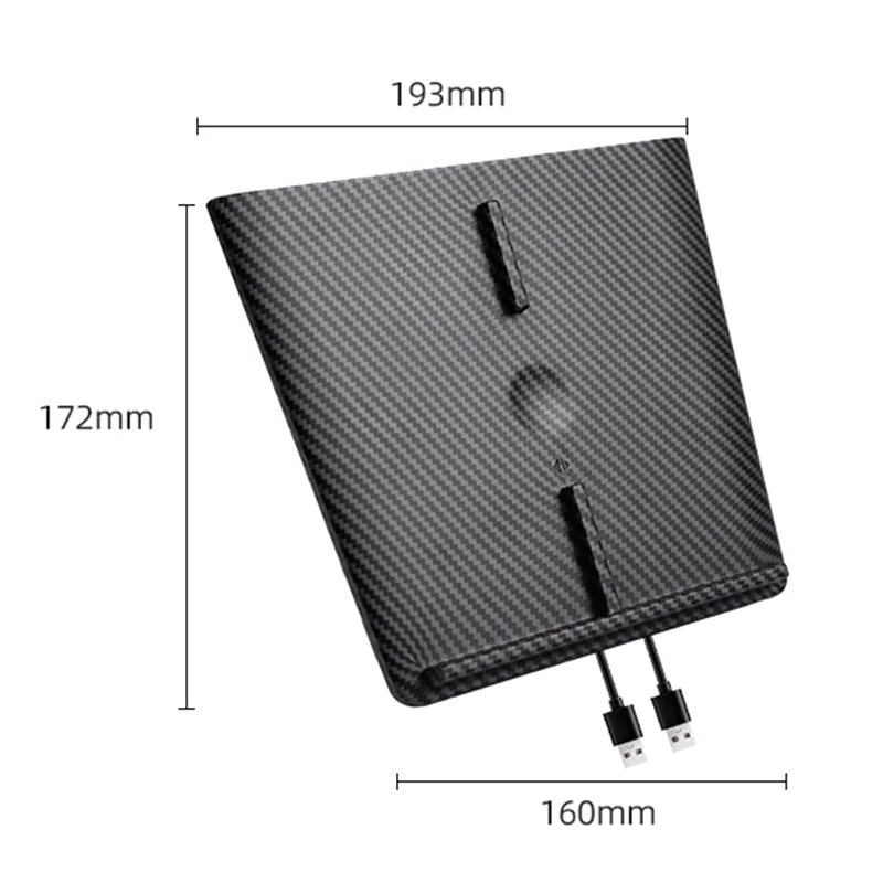 

Carbon Fiber Car 10W Wireless Charger Phone Charging Pad Dual Fast Model Charger for Tesla Model 3