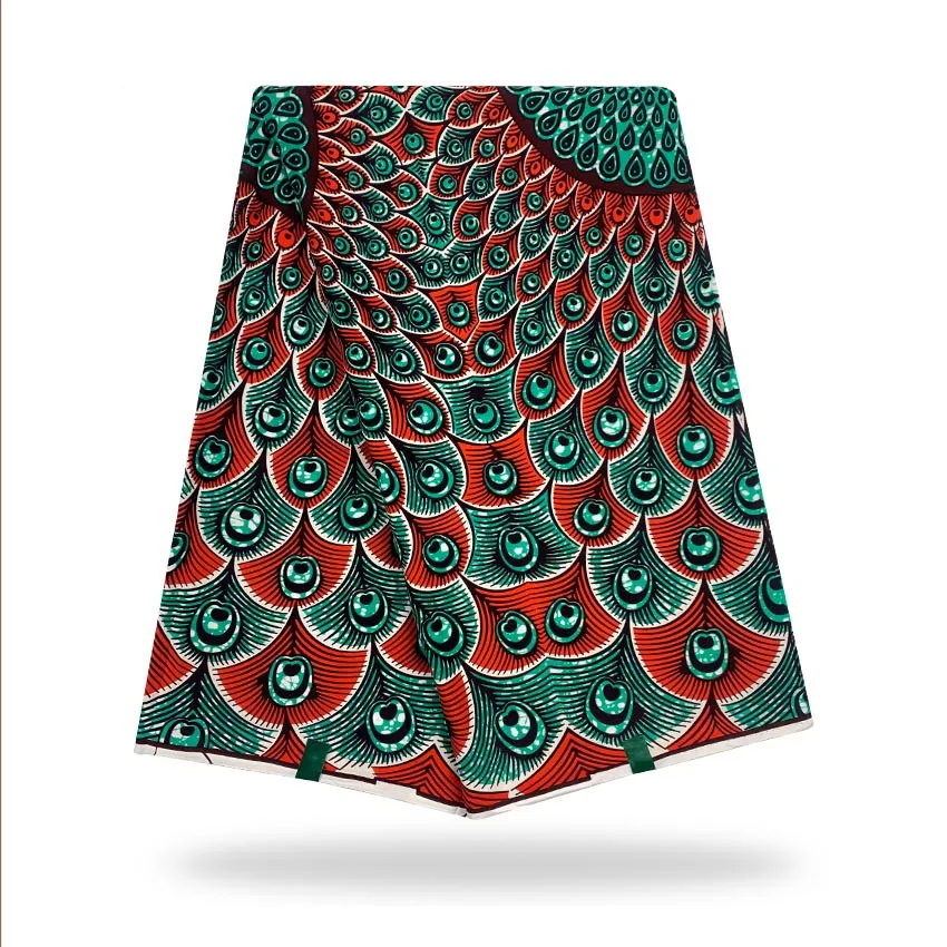

2022 New Design African Real Wax Fabric 100% Cotton Soft Pagne Ankara Tissu Material Nigerian Ghana For Party Dress Y1226-1