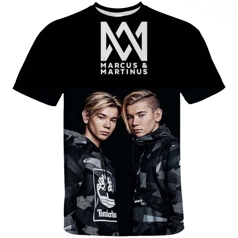 Детская Новинка 2021 модная футболка 3D футболки Маркуса и мартинуса для мальчиков
