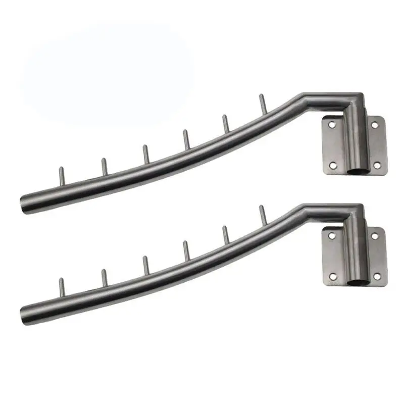 2 Упаковка нержавеющая сталь вешалка для одежды с поворотным кронштейном