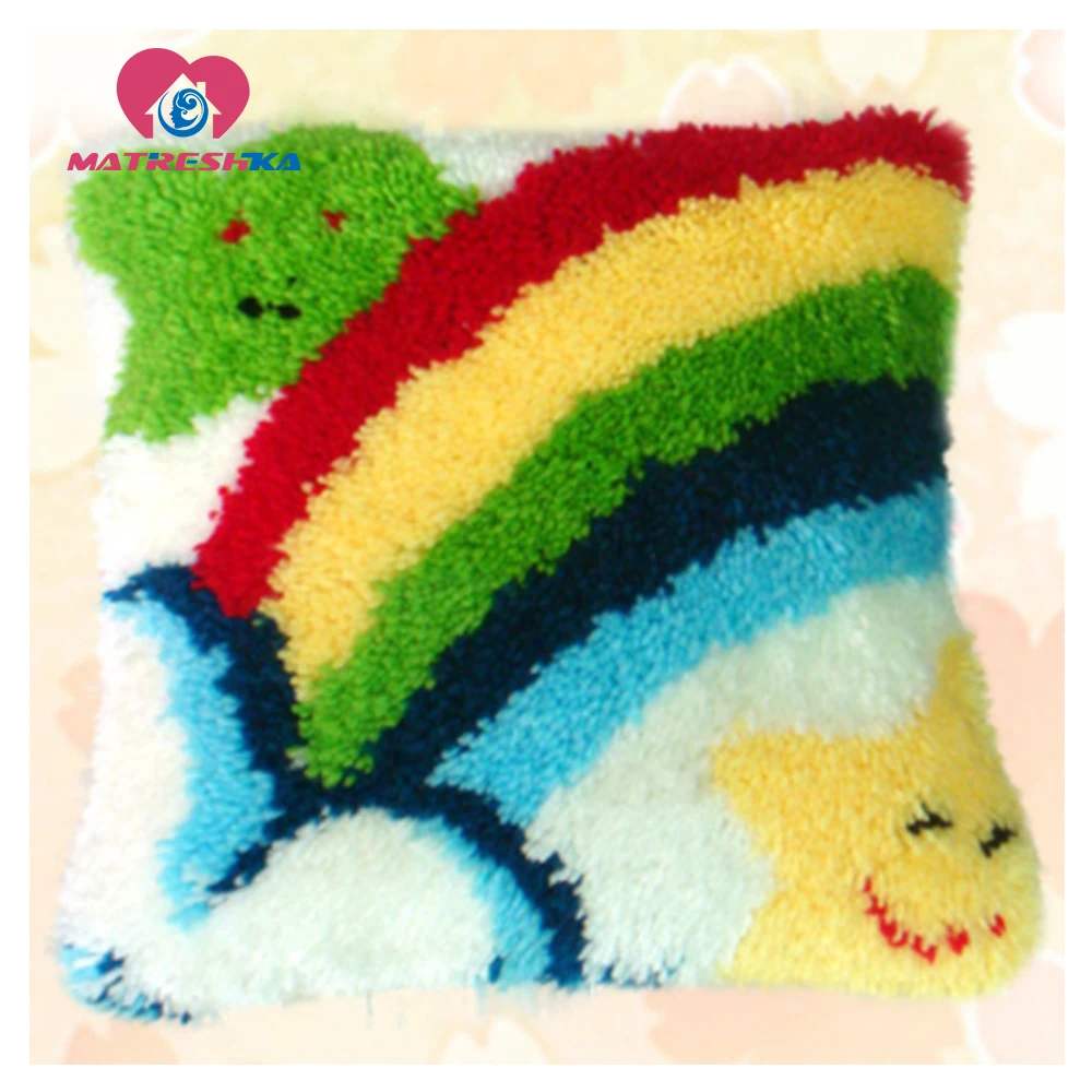 Радуга Ковер Набор для вышивания крестиком Подушка сделай сам крюк с защелкой