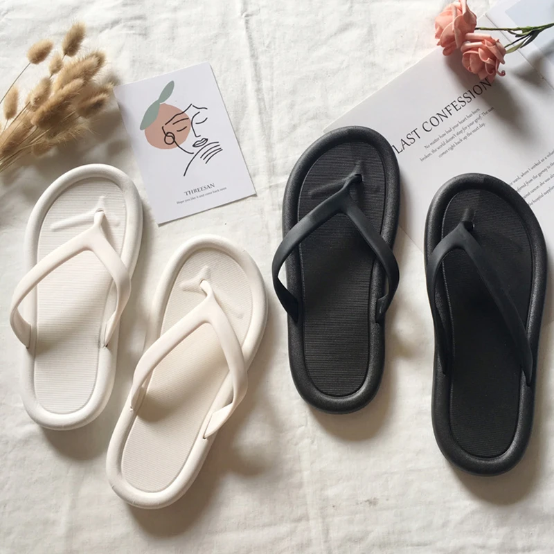 

Men's Flip Flops Beach Shoes Soft Comfort PVC Masssage Slippers Women Flat Shoes Unisex Non-slip Bedroom Slippers Summer Sandals