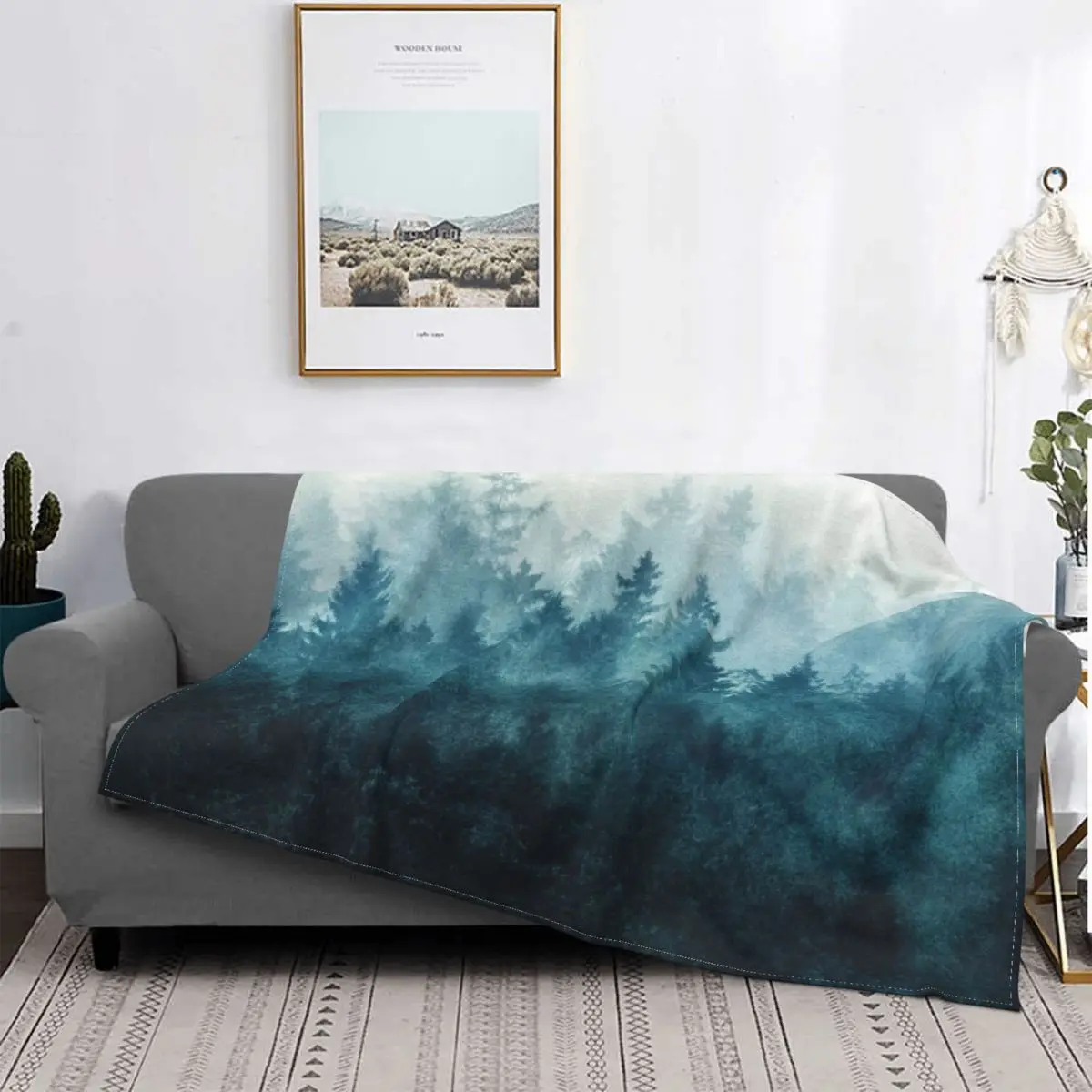 

The Heart Of My Heart So From Home Camping Blanket Flannel Winter Mountain Nature Soft Throw Blanket for Home Travel Bedspreads