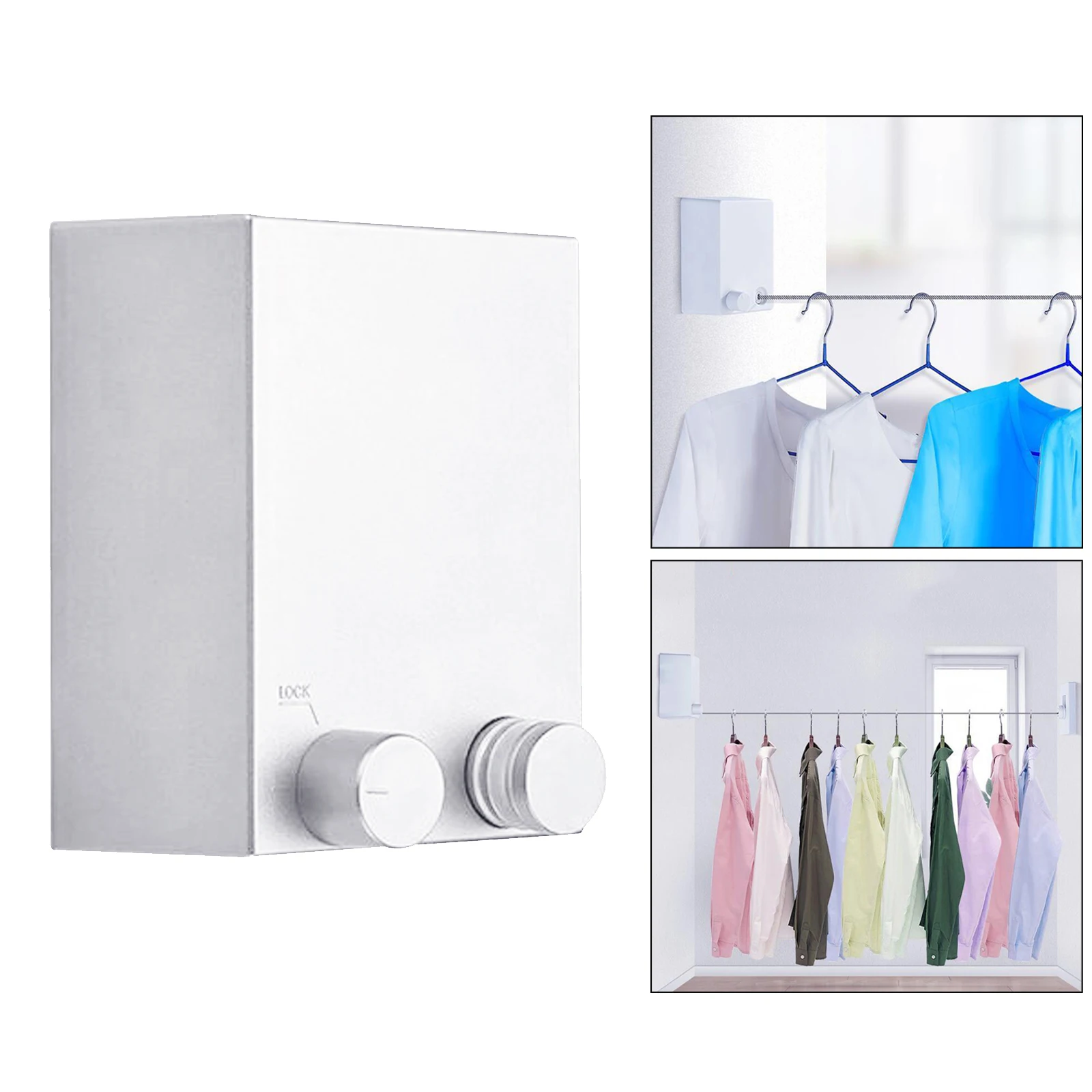 

Retractable Clothesline 4.2M Rope Hanging Clothing Drying Rack Space Saving