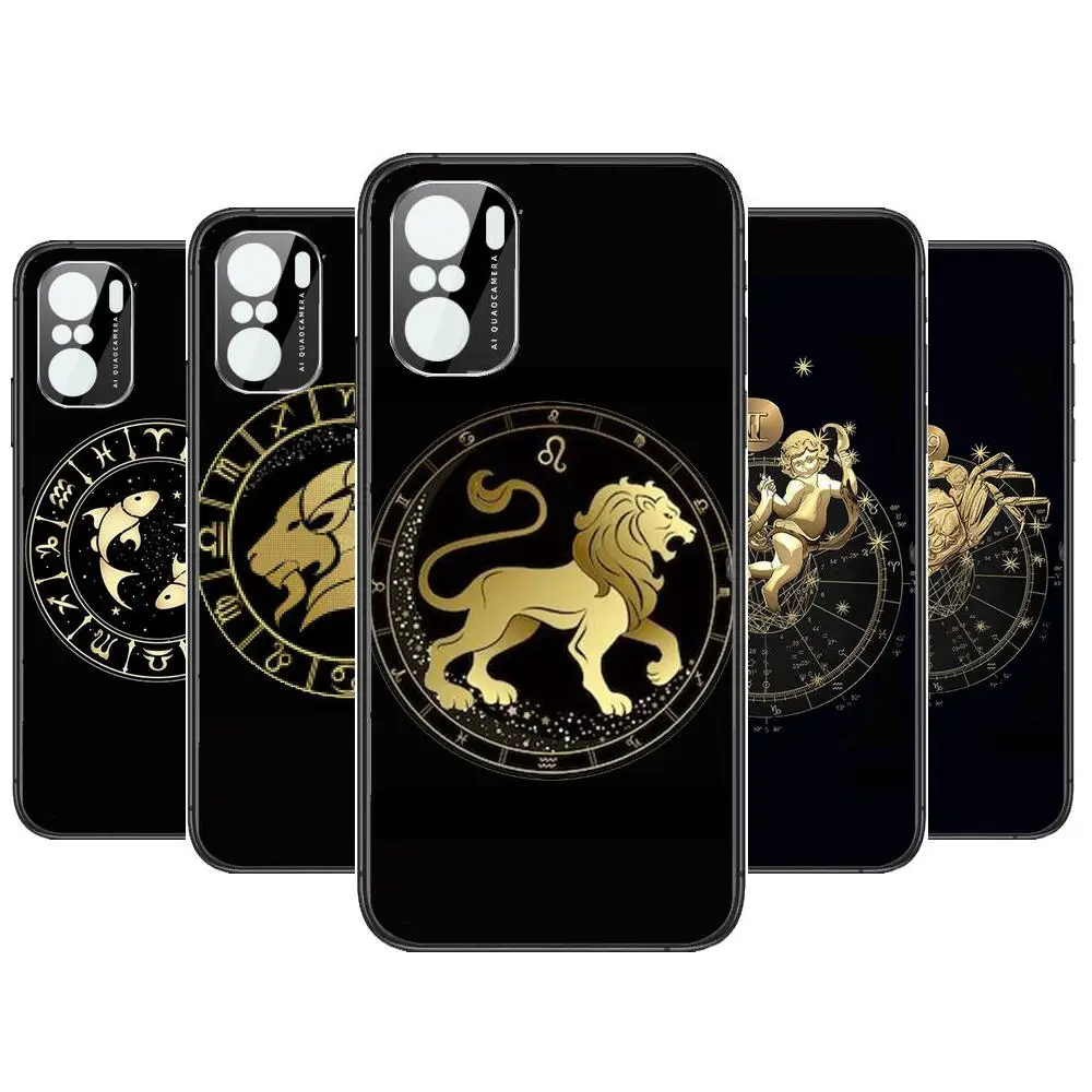 

Twelve constellations Phone Case For xiaomi redmi POCO F1 F2 F3 X3 Pro M3 9C 10T Lite NFC Anime Black Cover Silicone Back Prett
