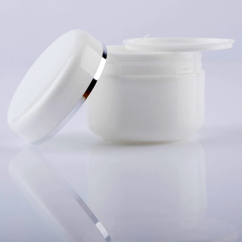 Лидер продаж 50 мл полипропиленовая коробка для кремов с серебристыми краями