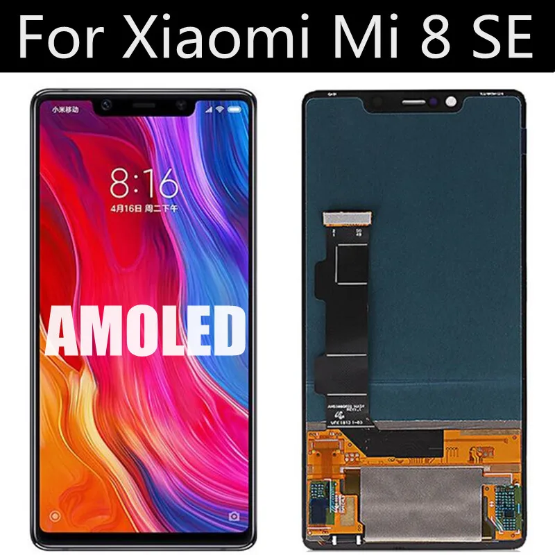 ЖК дисплей AMOLED 5 88 дюйма для Xiaomi Mi 8 SE MI8SE MI8 с сенсорным экраном и дигитайзером в