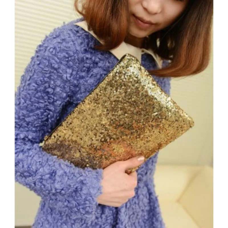 

Женская сумка-клатч с блестками, большая вместительность, золотого, серебряного, черного цвета, карман для телефона, вечерняя сумочка, сумка