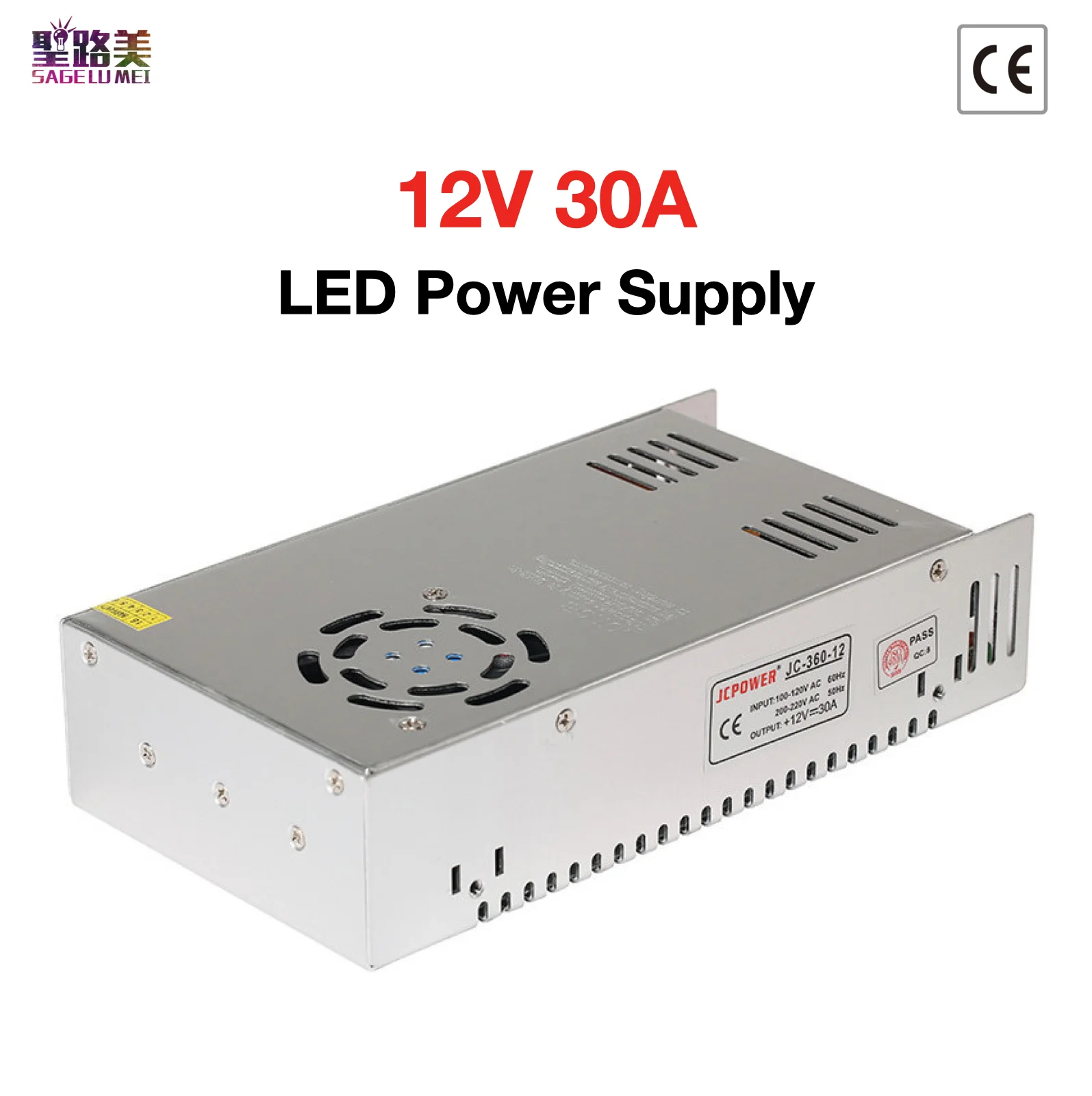 

12V 30A Switching Power Supply Lighting Transformer Output DC 12V 30A 360W Switch for DC 12V LED Strip