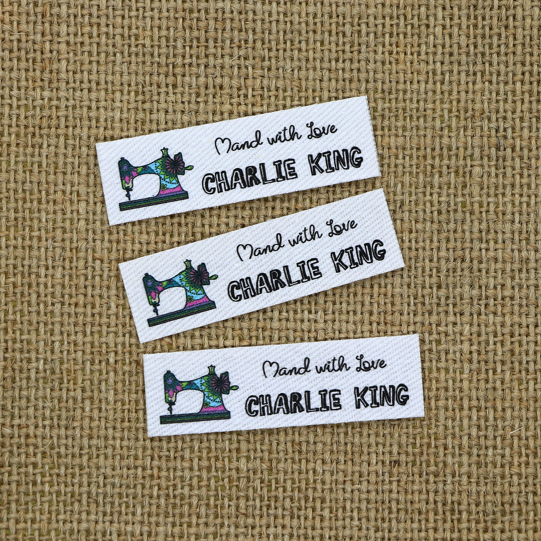 

80 piece Custom Ironing Labels, Logo or Text, Personalized Brand , Clothing Labels, handmade, Iron on label(YT193)