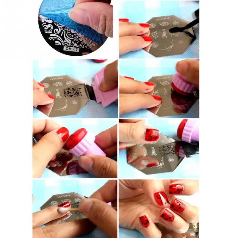 1 шт. штамповка для ногтей печатная пластина дизайна DIY шаблон пластины маникюра