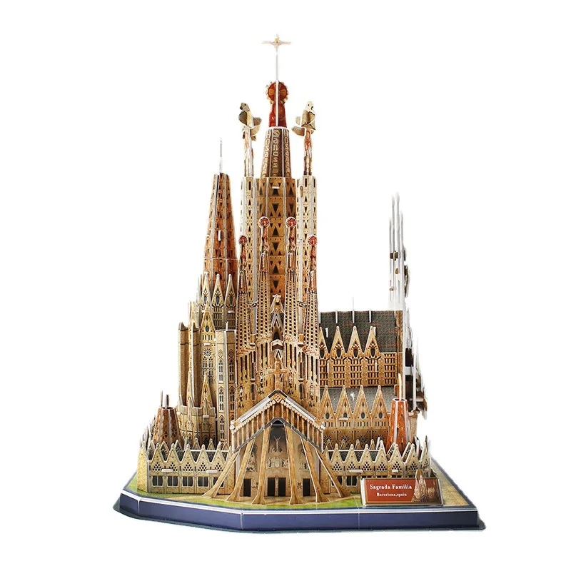 

3D Puzzle Building DIY Sagrada Family Cathedral Model World Famous Buildings Creative Bricks Toys for Childrens