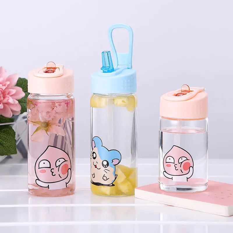 

Taitaojun water cup personalized straw cup adult Korean creative cartoon portable cup small fresh glass cup