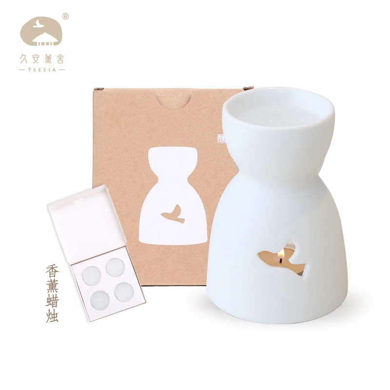 Керамическая ароматическая горелка свеча белый ночной Светильник диффузор для