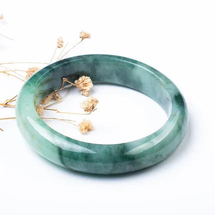 

Zheru Jewelry натуральный бирманский жадеит темно-зеленый браслет 54-64 мм Элегантные украшения принцессы для мамы и девушки