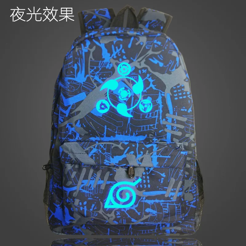 Школьный ранец с аниме Наруто светящийся вместительный рюкзак Студенческая