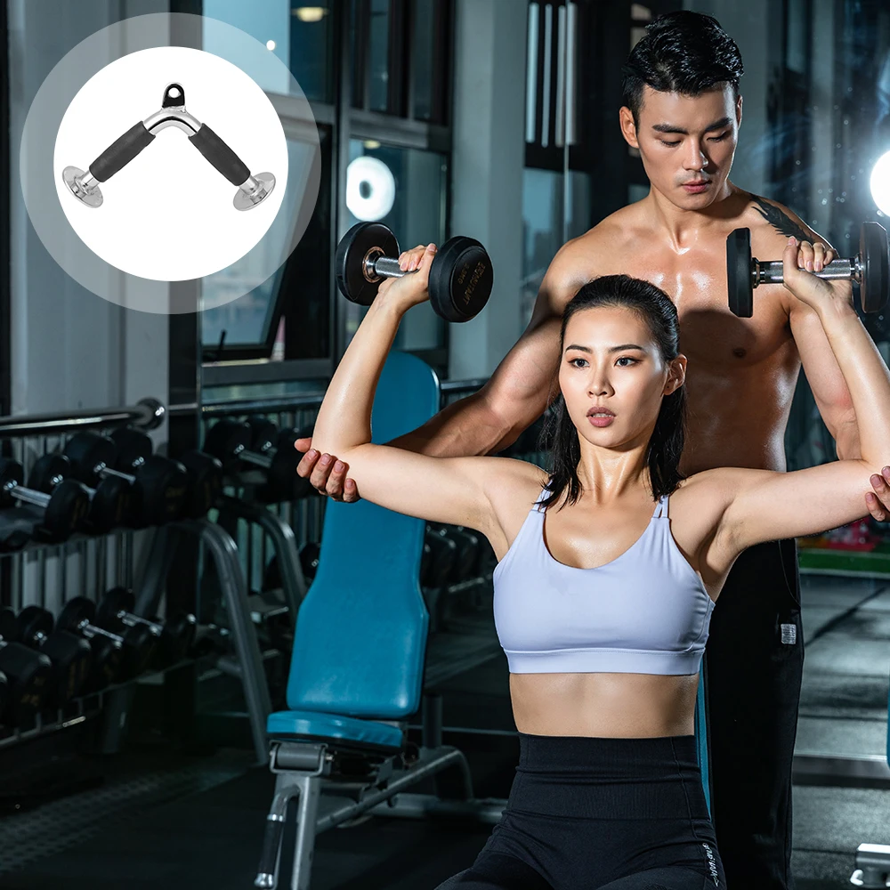 

Fitness Hand Grips For Lat Pull Down Rowing Gym Home Pully Cable Attachment Biceps Triceps Back Blaster Bar Machine Accessories