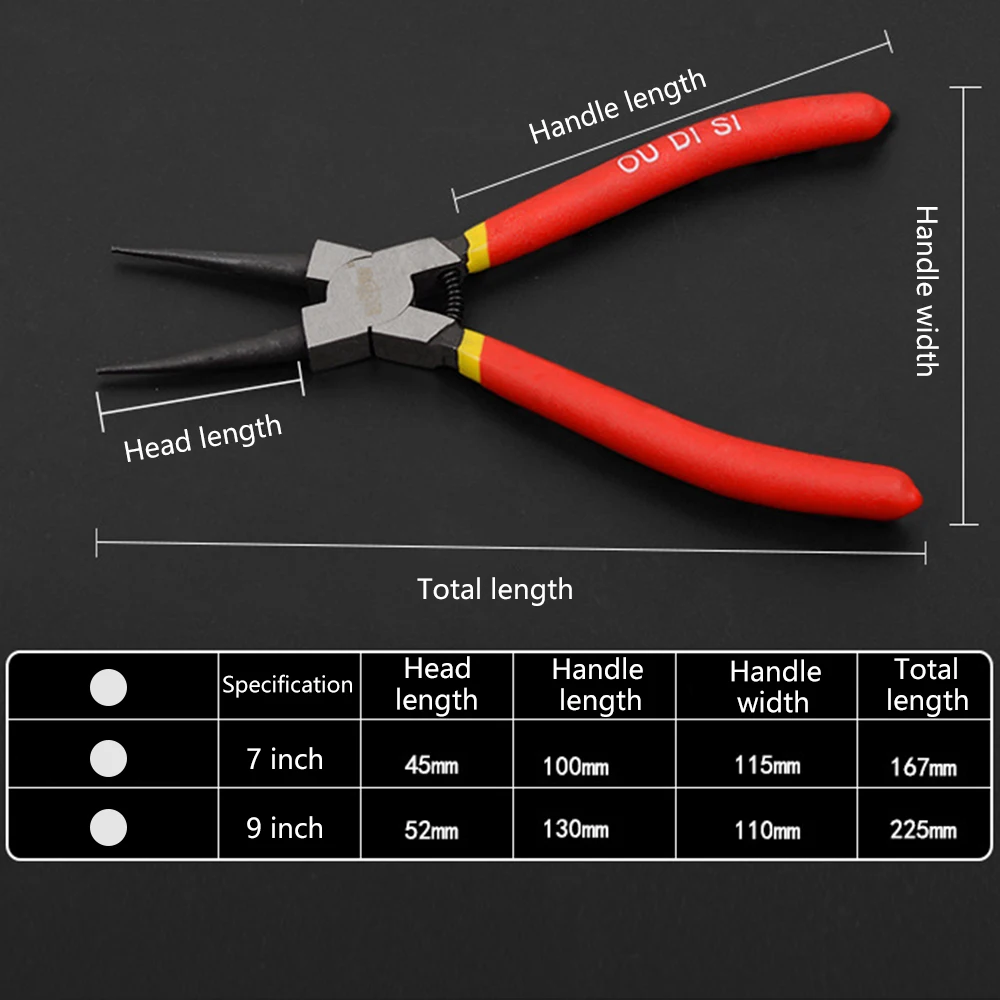 Портативные Стопорные клещи инструменты сделай сам внутренние и внешние ручные