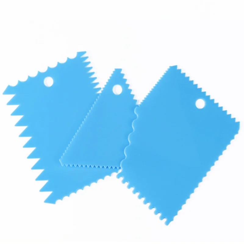 Портативный скребок для крема 3 шт./лот с неровными зубцами сделай сам украшения