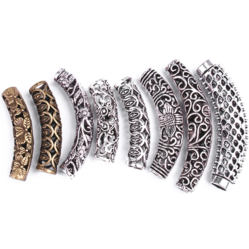 Африканская коса для волос медная трубка металлическое полое кольцо Dread бусины