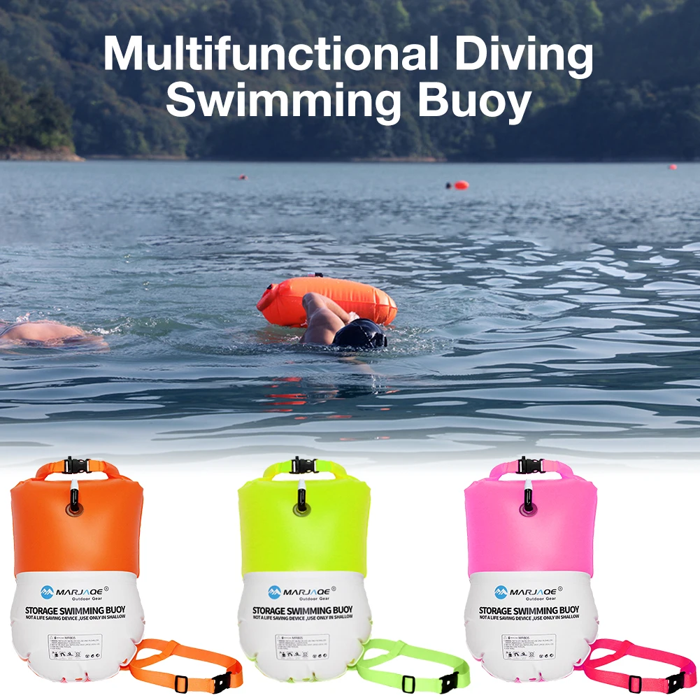 

20L Safety Swimming Buoy Safety Float Air Multifunctional Inflatable Good Visibility Swimming Buoy For Water Sports Lovers