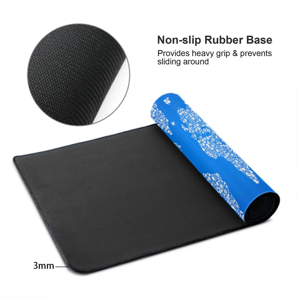 

Gaming Computer Mouse Pad Large World Map Mouse Mat Big Desk Mat Non-Slip Rubber Base Mousepad for Laptop PC Game Waterproof