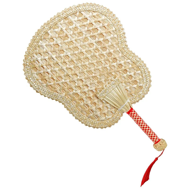 

Hand Fan Natural Woven Fan Handcraft Fan Handwoven Fan Party Fan Gift Wheat Straw Woven Fan Decorative Fan Plum Shape