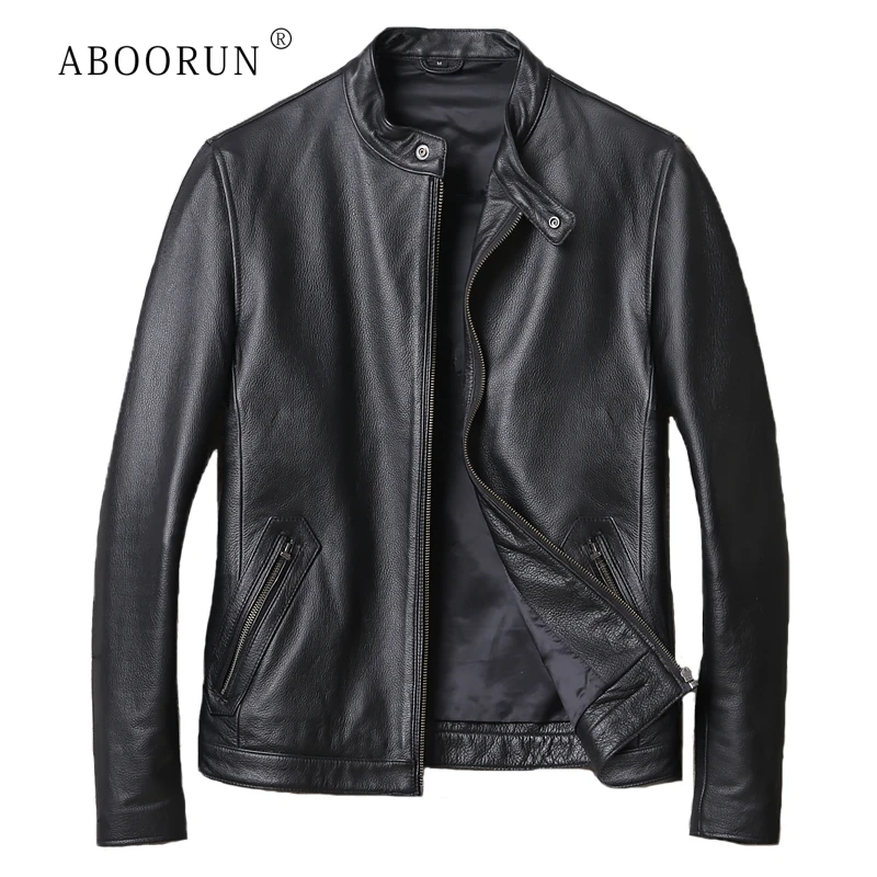

Мужская сумка из натуральной кожи, куртка размера плюс 5XL из воловьей кожи мотоциклетные кожаные куртки; Сезон весна-осень; Повседневная кож...