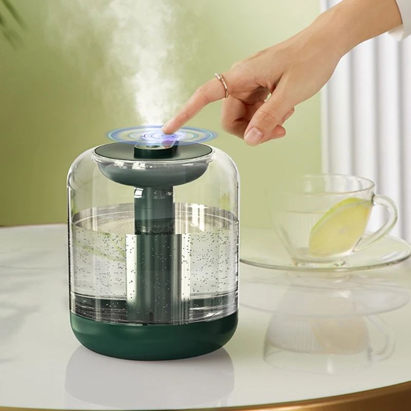 

Air Humidifier USB Cool Mist Humidifier Large Water Tank Aroma Diffuser with LED Nightlight for Bedroom Quiet 2 Levels