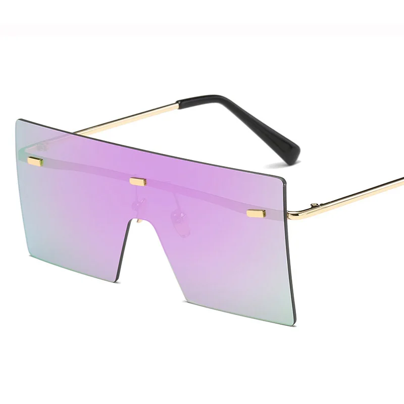 

Oversized Sunglasses Women Fashion Eyeglasses Female Brand Designer Rimless Sunglasses Summer Holiday Outdoor Polarized Sunglass