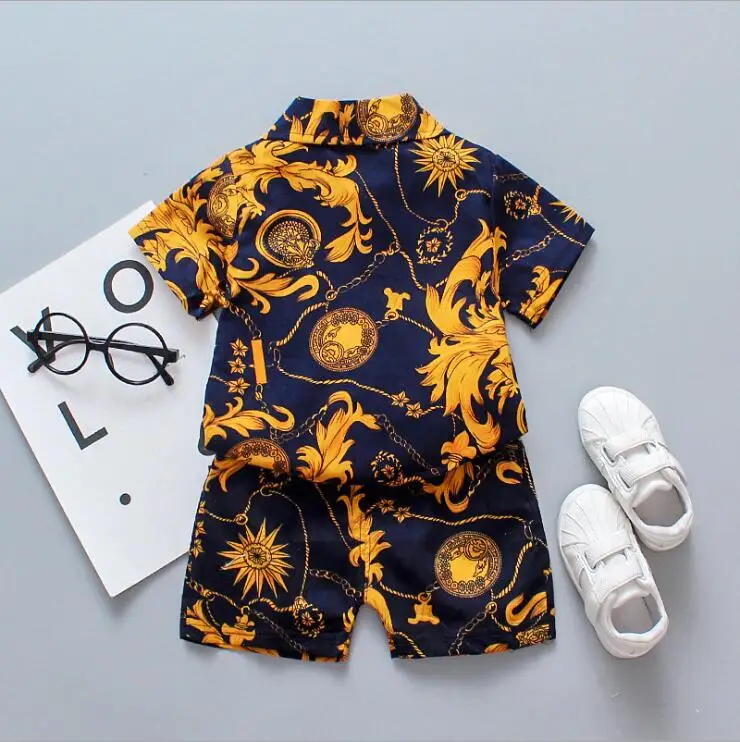 Baby boys summer clothes sets newborn cotton fashion shirts+shorts 2pcs tracksuits for bebe children hodilday clothing suit |