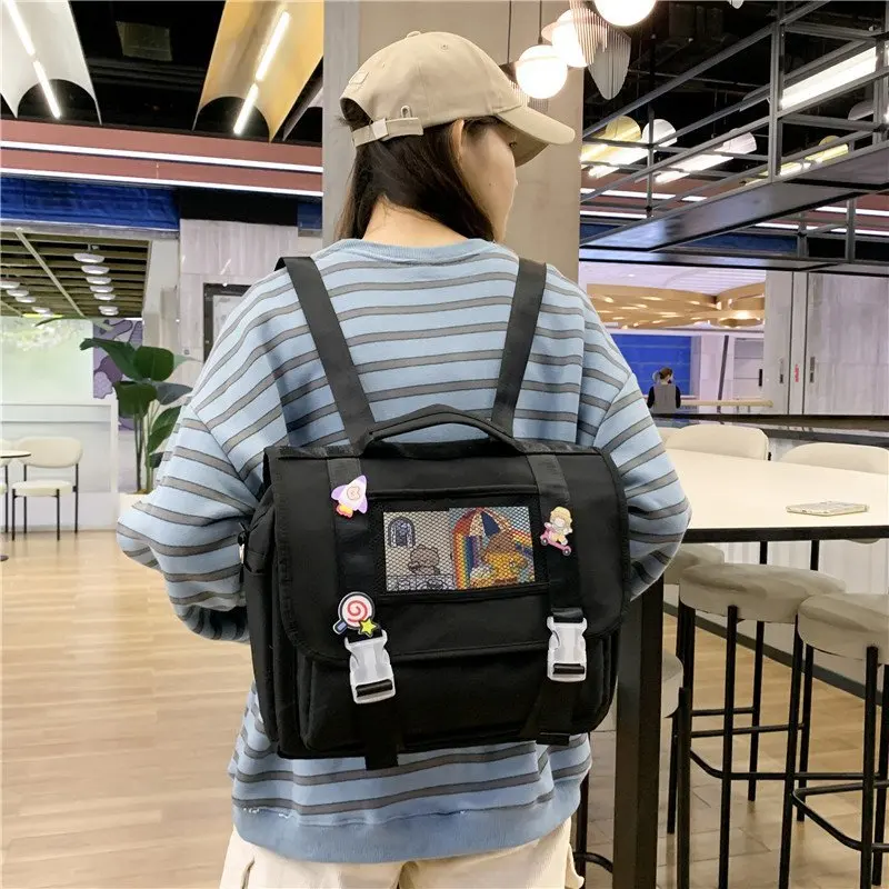 

Милый рюкзак, Женская многофункциональная сумка-мессенджер для девочек-подростков, студентов, форма Jk, сумка большой емкости, школьные сумк...