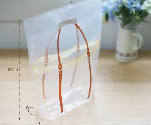 

Brown Bag Design Illustration Plastic Bags 50Pcs/lot