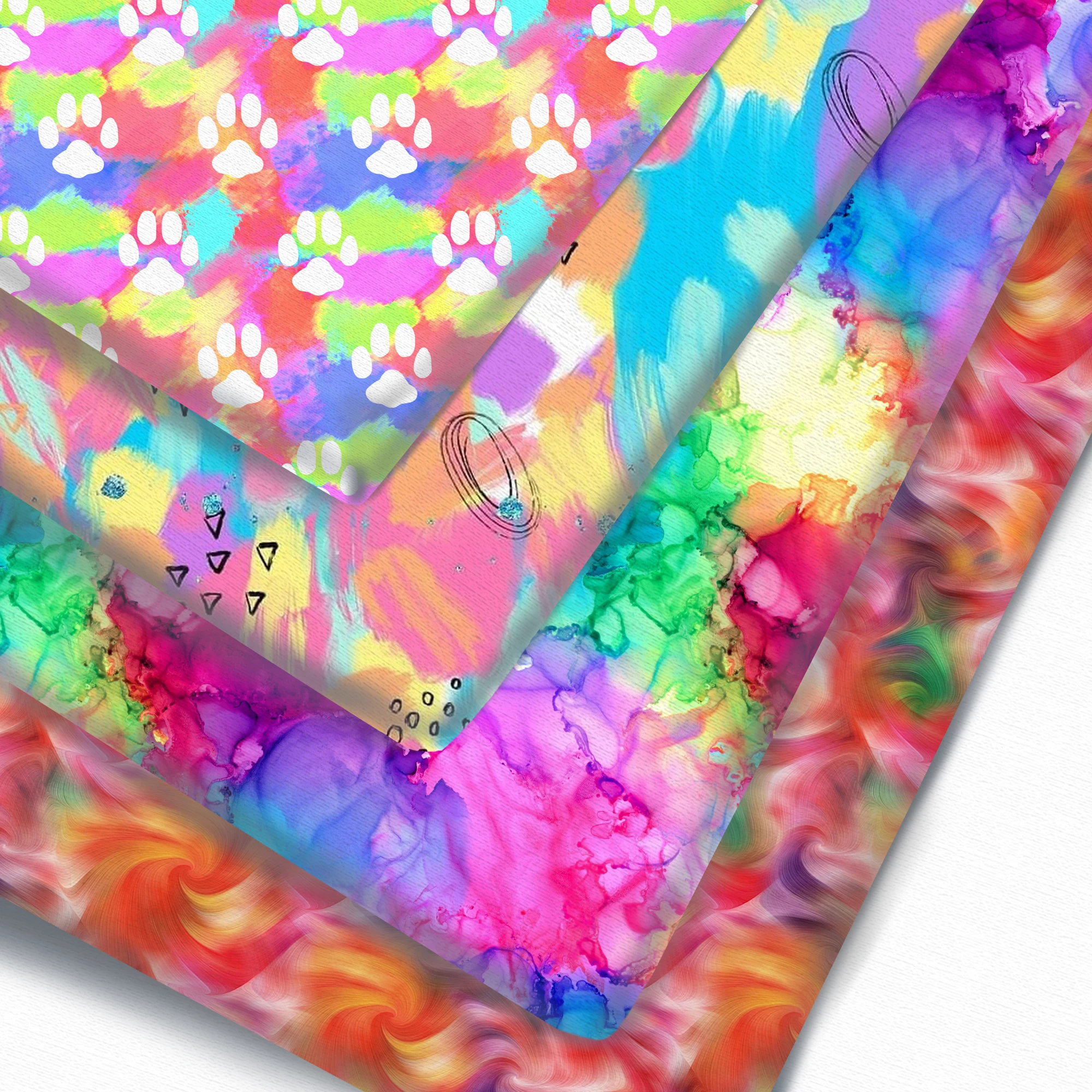 Половинная ткань из полиэстера и хлопка с принтом граффити для детского