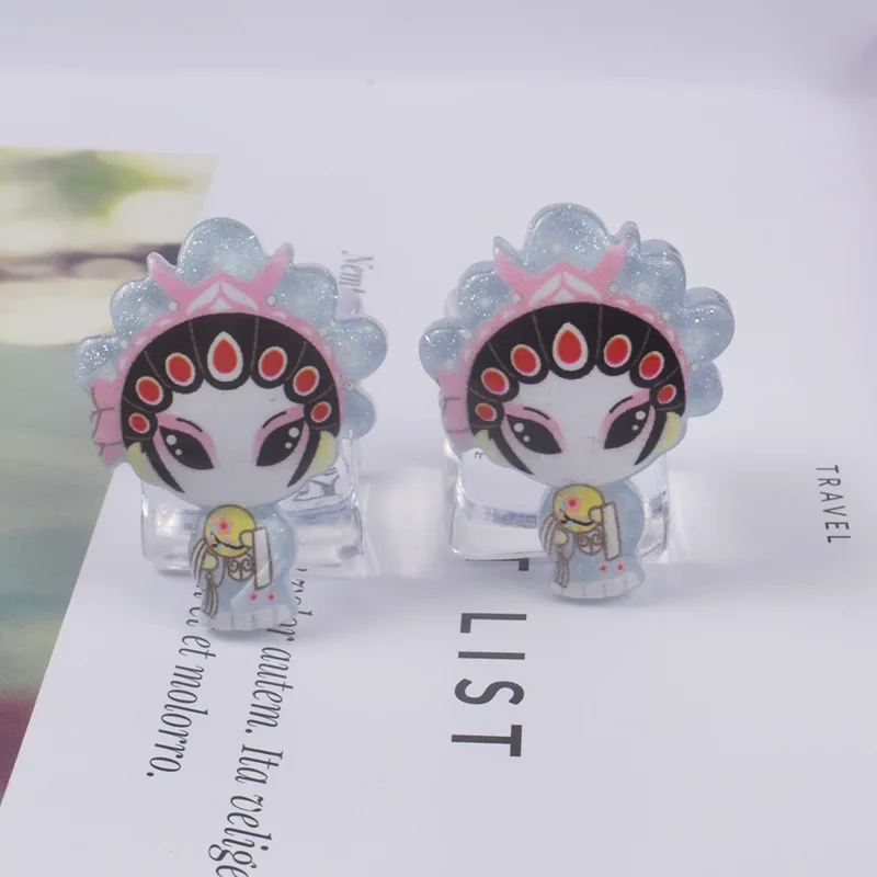 Смола мультфильм Пекинская опера Lizun Slime поставки супер легкая глина Подвески DIY