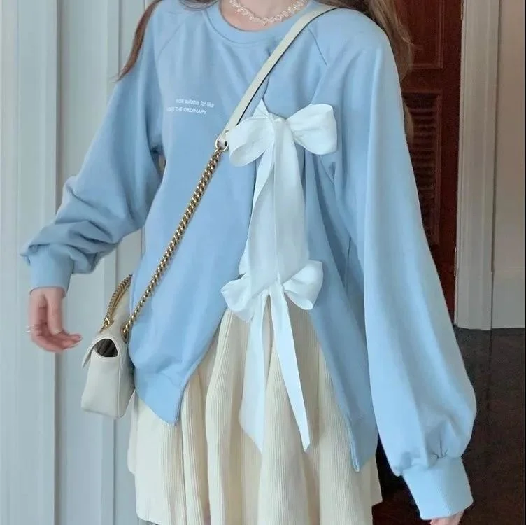 

Design Sense Bandage Pullover Sweater for Women Early Autumn
