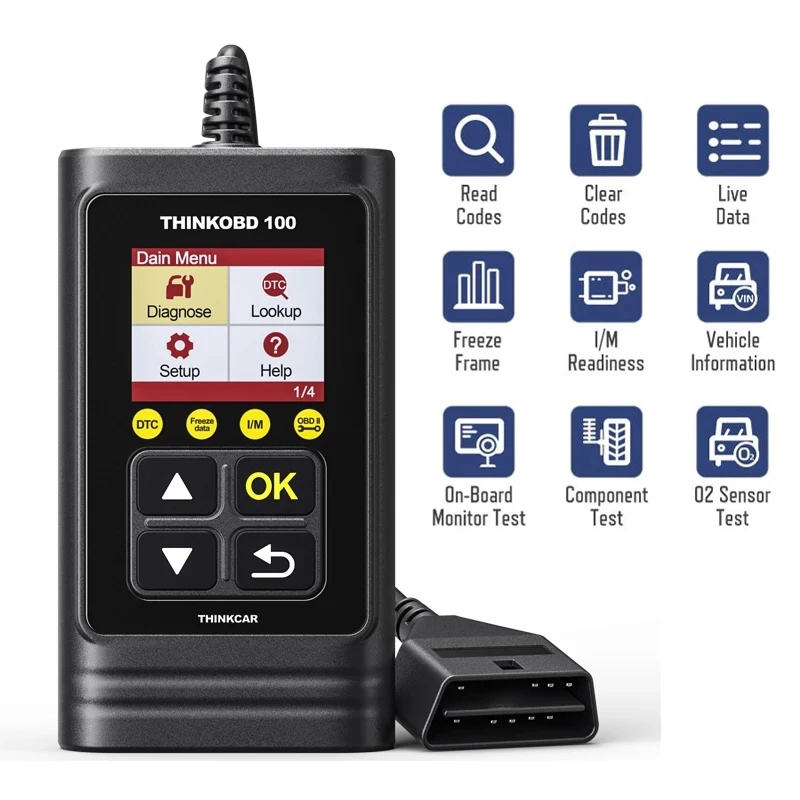 Сканер автокодов THINKCAR THINKOBD 100 obd2 сканер ошибок двигателя автомобиля детектор