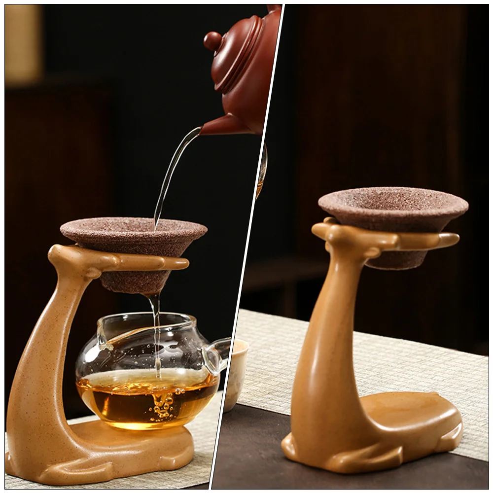 

1 Set Deer Shaped Tea Percolator Tea Leaf Filter Shelf Home Tea Making Tool