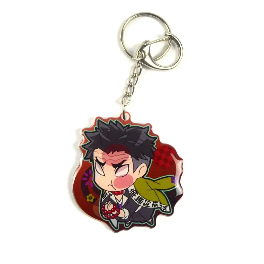 Новый аниме демон Slayer брелок Tanjirou Giyuu Shinobu Kyoujurou акриловый с лезвием в виде