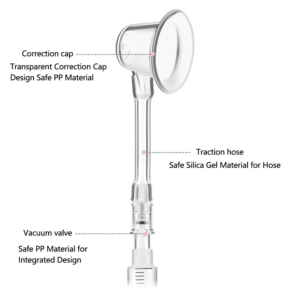 

2pcs Nipple Aspirator Corrector Pullers Inverted Small Breastfeeding Aid Girls Treatment Effective Women Painless Sucking PP