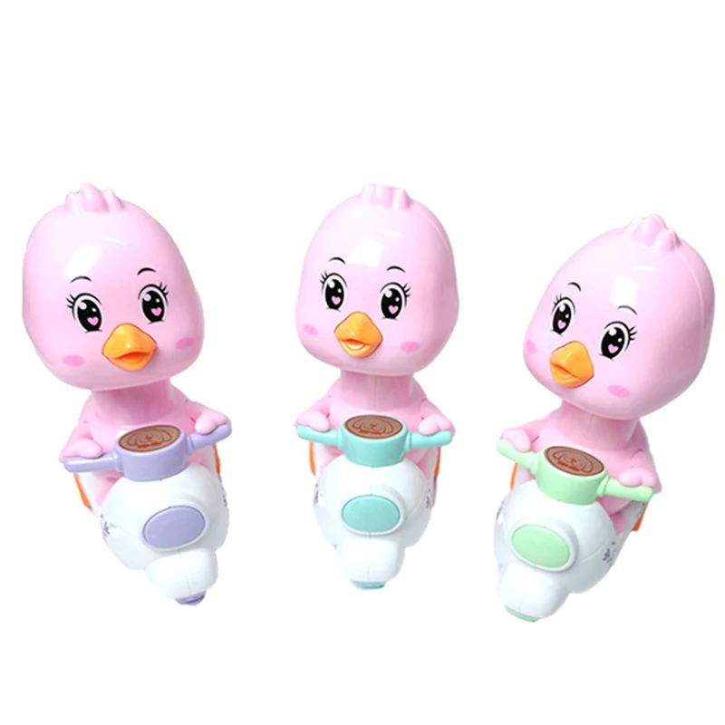 

Cartoon Toy Motorcycle Press Small Funny Chick Inertia Walking Toys for Kids AN88
