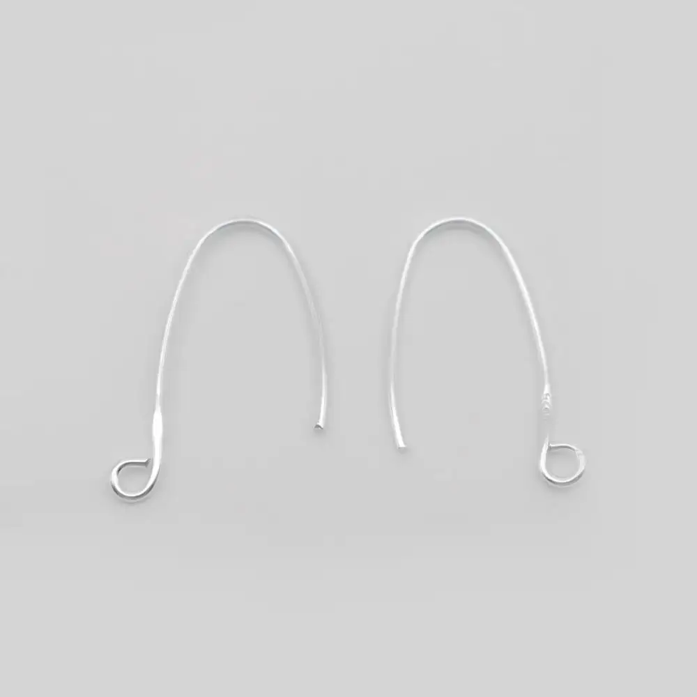 DoreenBeads серьги из стерлингового серебра N shape серебряные 26 мм x 15 размер