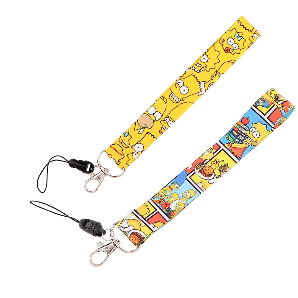 

SP1496 Cartoon Lanyard Anime Print Lanyards Strap Phone Holder Neck Straps Hanging Ropes Fashion Buttons Accessories