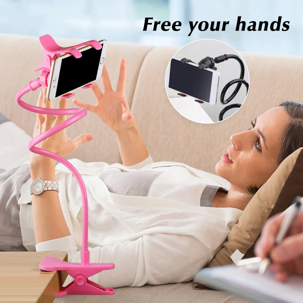 Universal Phone Holder Flexible 360 Degree Clip for Mobile Cell Phone Holder Lazy Bed Desktop Bracket Mount Stand Desk Bracket