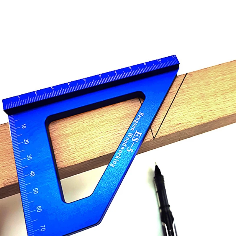 

Woodworking Ruler Square Layout Beveled Triple-cornered Ruler 45 Degrees 90 Gauge Measurement Tool Woodworking Tool