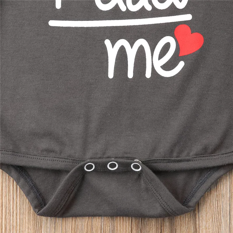 

Fashion Toddler Baby Boy Girl Romper Print Letter Dad +Mom Outfit Costume Romper Cotton Clothing for 0-18M