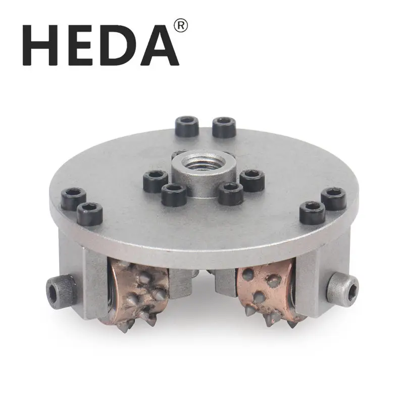 HEDA 120 mm M16 Bush hammer rotary wheel coating to remove concrete terrazzo litchi surface epoxy resin coated hammer plate