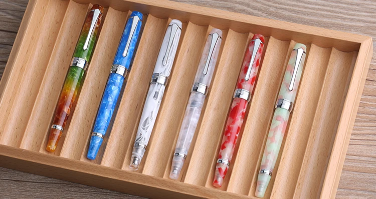 Penbbs 456 полимерная прозрачная качественная авторучка с отрицательным давлением, тонкая ручка 0,5 мм, вакуумное наполнение, подарок для студентов